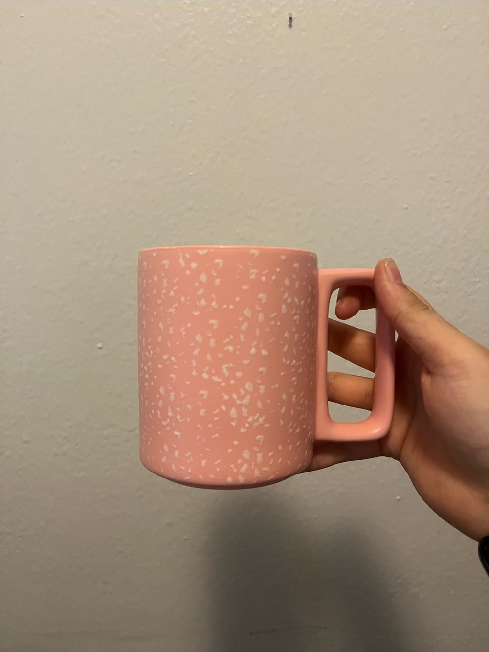 Starbucks 2019 Pink Speckled Ceramic Coffee Mug 12oz Matte